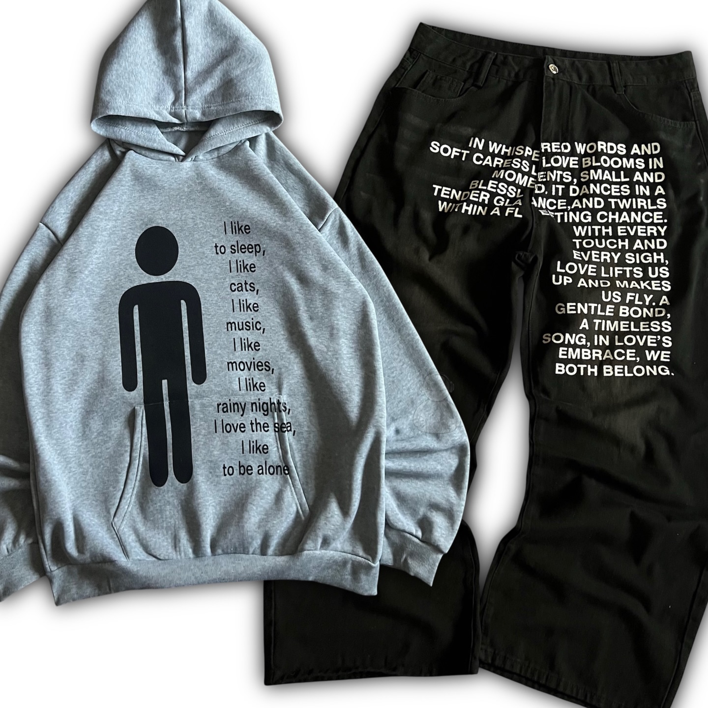 Street Fashion Women - Conjuntos de Hoodies Masculinos com Estampa
