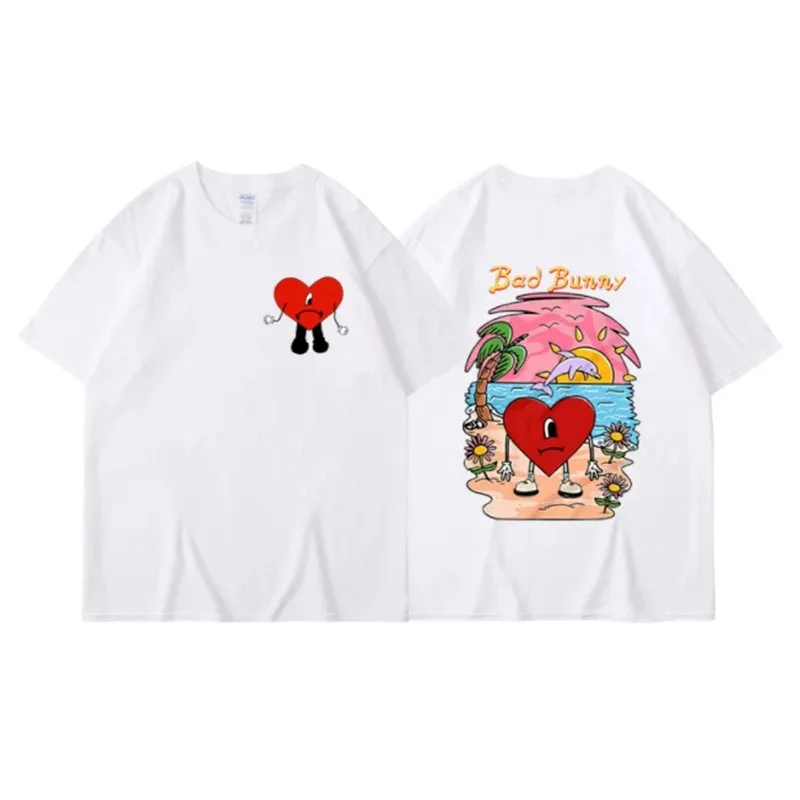 Street Fashion Asian Men - Camiseta Feminina Bad Bunny Tamanho Asiático,