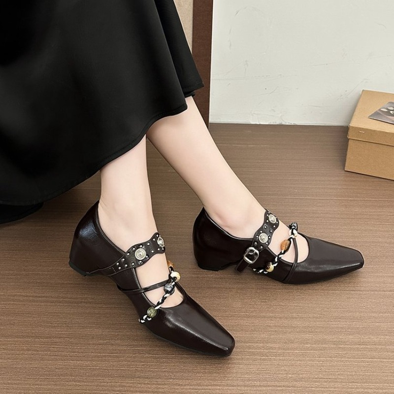 Novos Sapatos Retro Mary Jane  - Street Fashion Women avaliação e preço