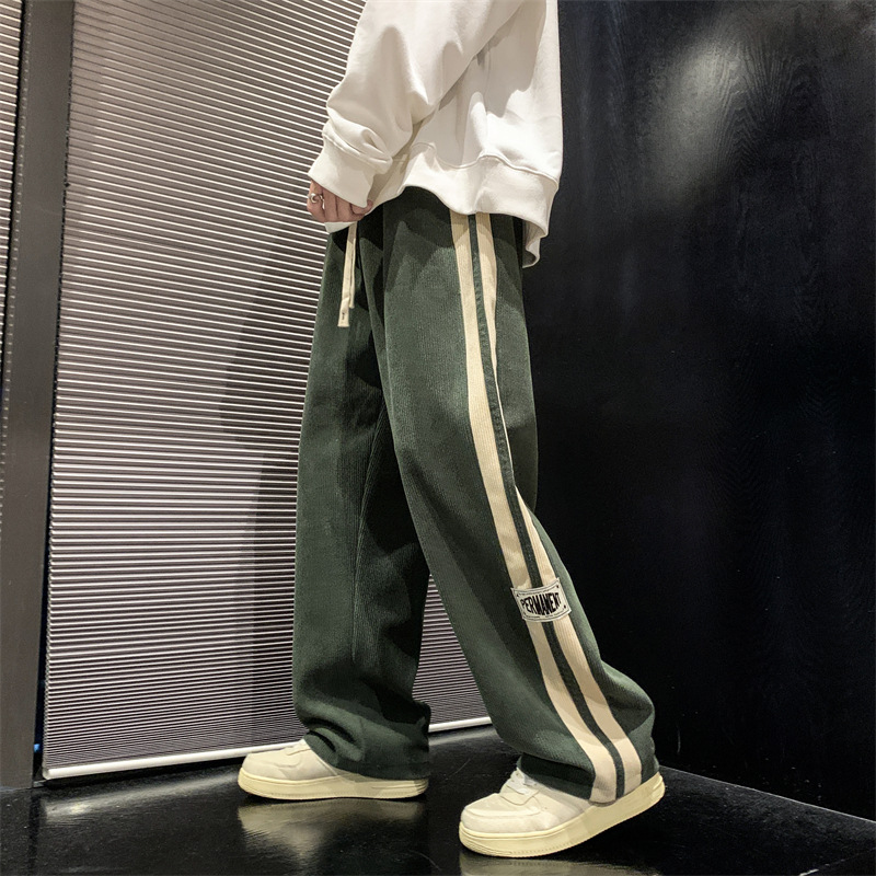 Calças masculinas de veludo de - Street Fashion Couple avaliação e preço