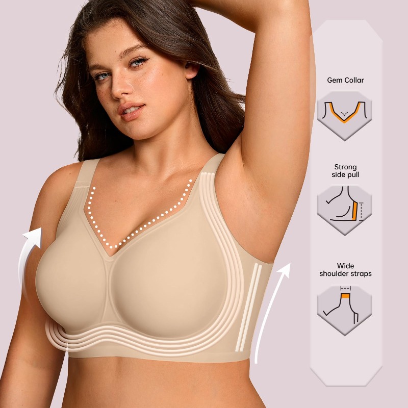 Sutiã Jelly Sem Fio Plus Size  - Street Fashion Women avaliação e preço