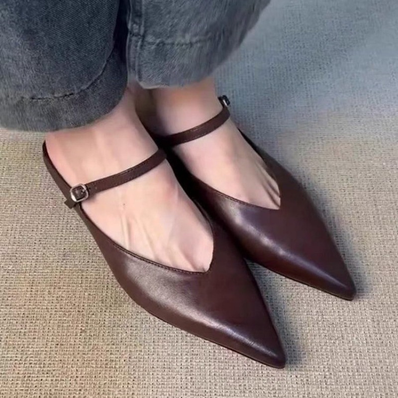 Novo Estilo 2026: Sapatos Mule - French Street Fashion avaliação e preço