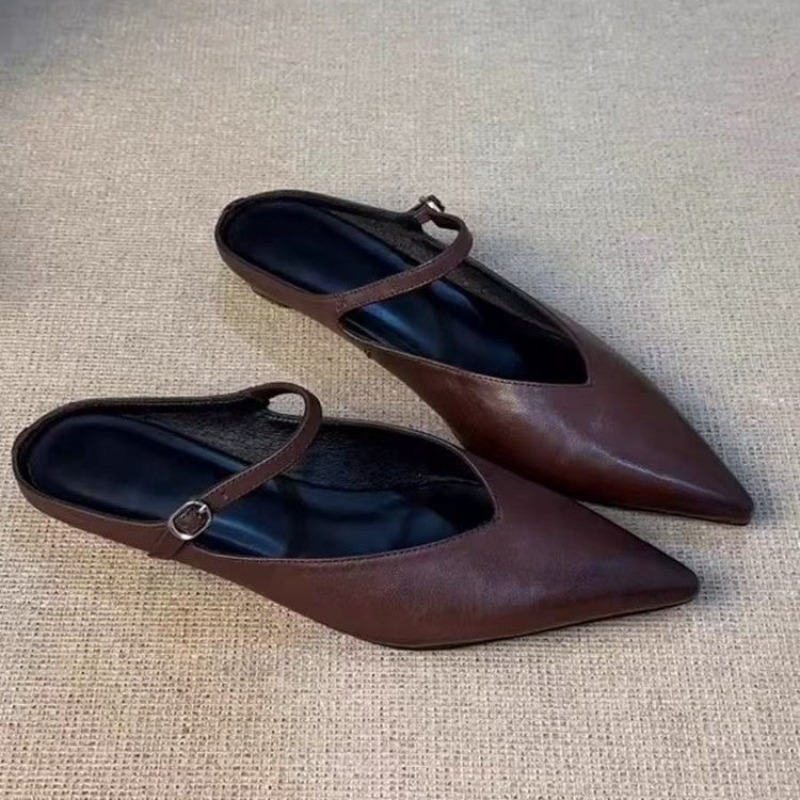 Novo Estilo 2026: Sapatos Mule - French Street Fashion avaliação e preço