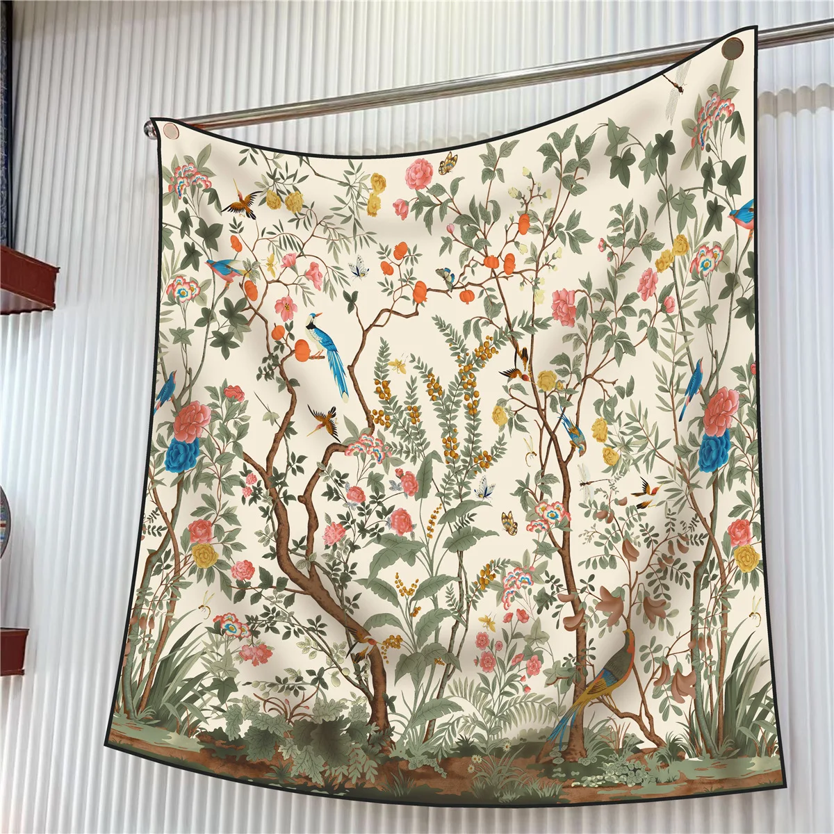 Lenço de pássaro floral francê - French Street Fashion avaliação e preço